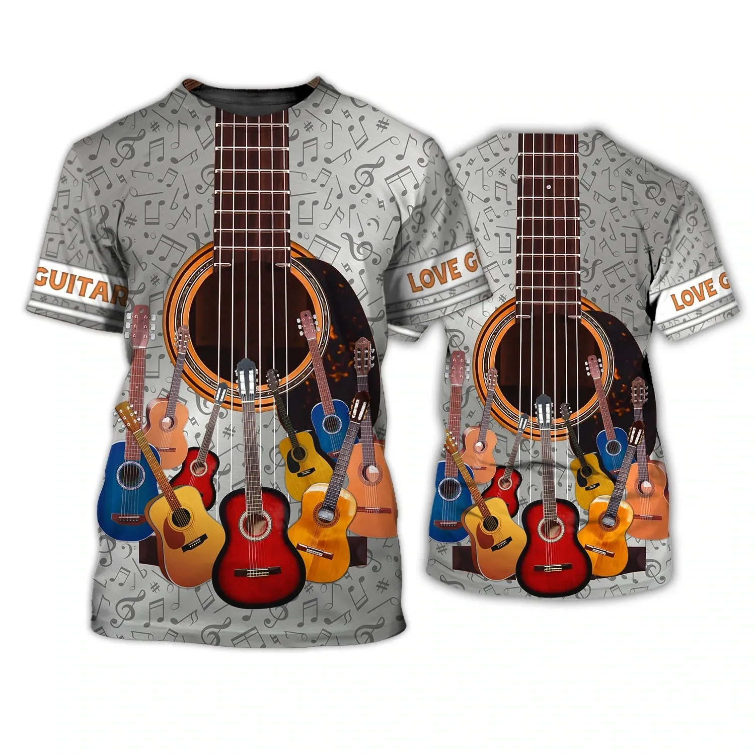 3D Full Print T Shirt For Guitarist, Gift For Guitar Lover, Guitar Sublimation Shirt Hoodie, Love Guitars 3D Bomber