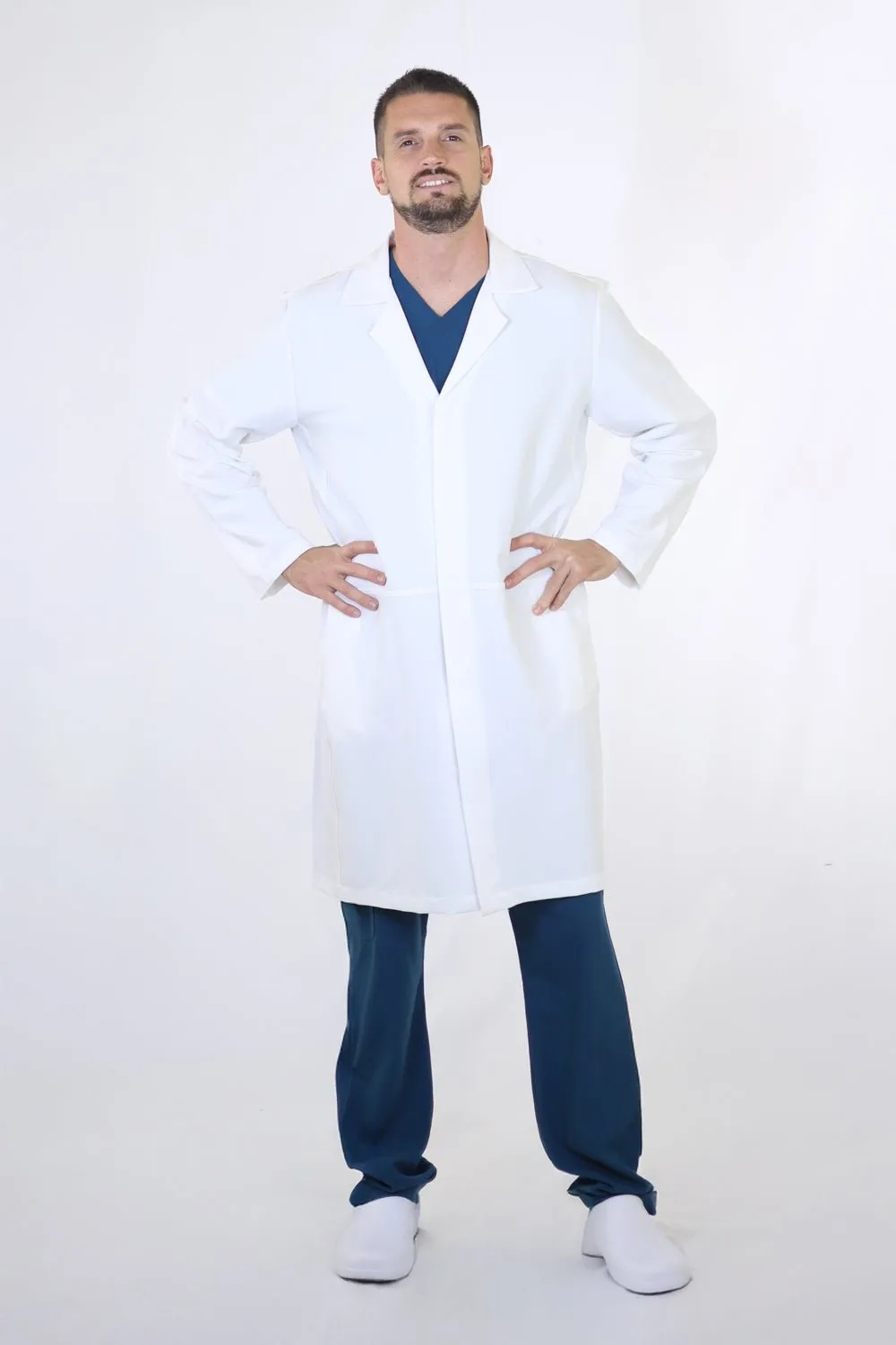 Adel Male Snap Button Labcoat