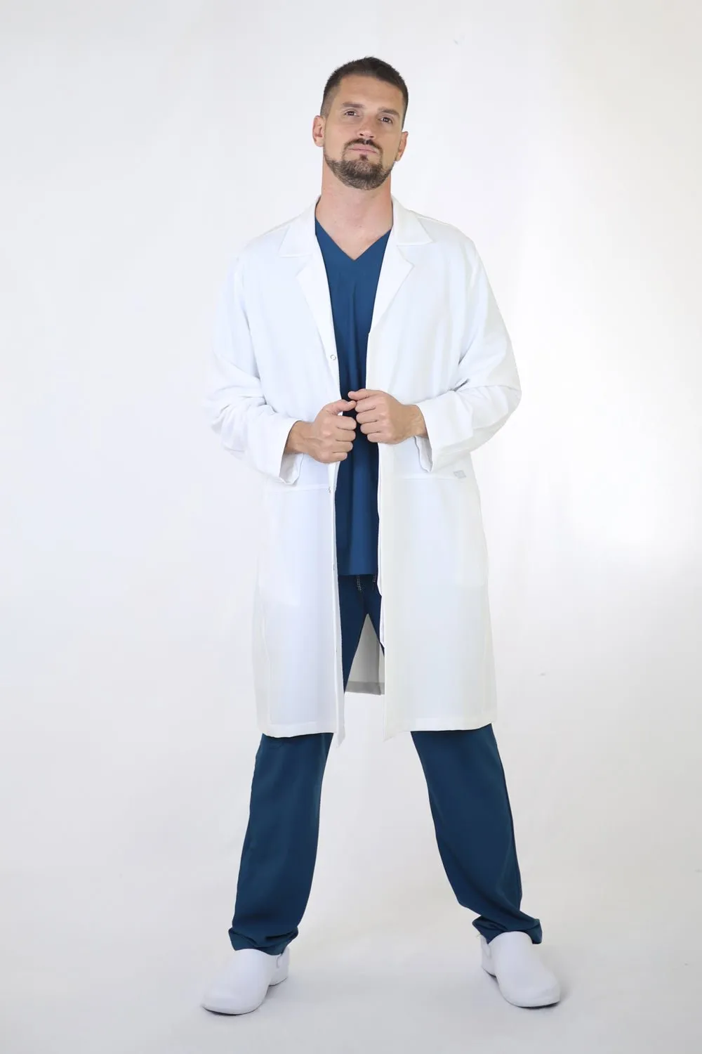 Adel Male Snap Button Labcoat