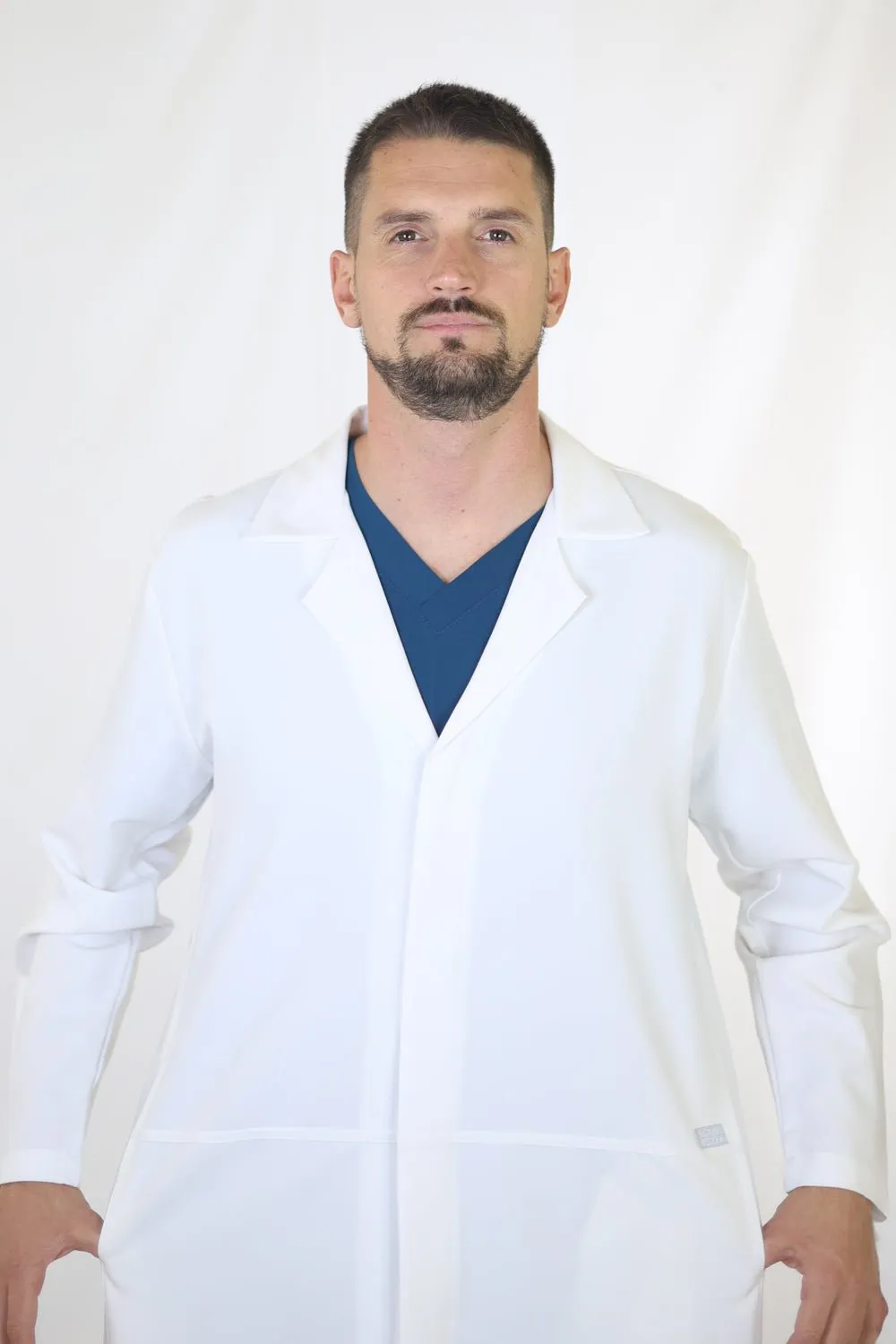 Adel Male Snap Button Labcoat