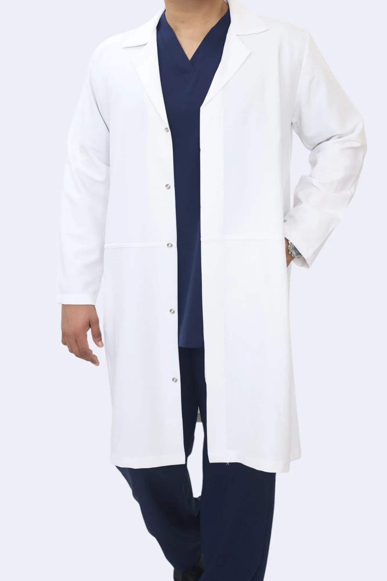 Adel Male Snap Button Labcoat