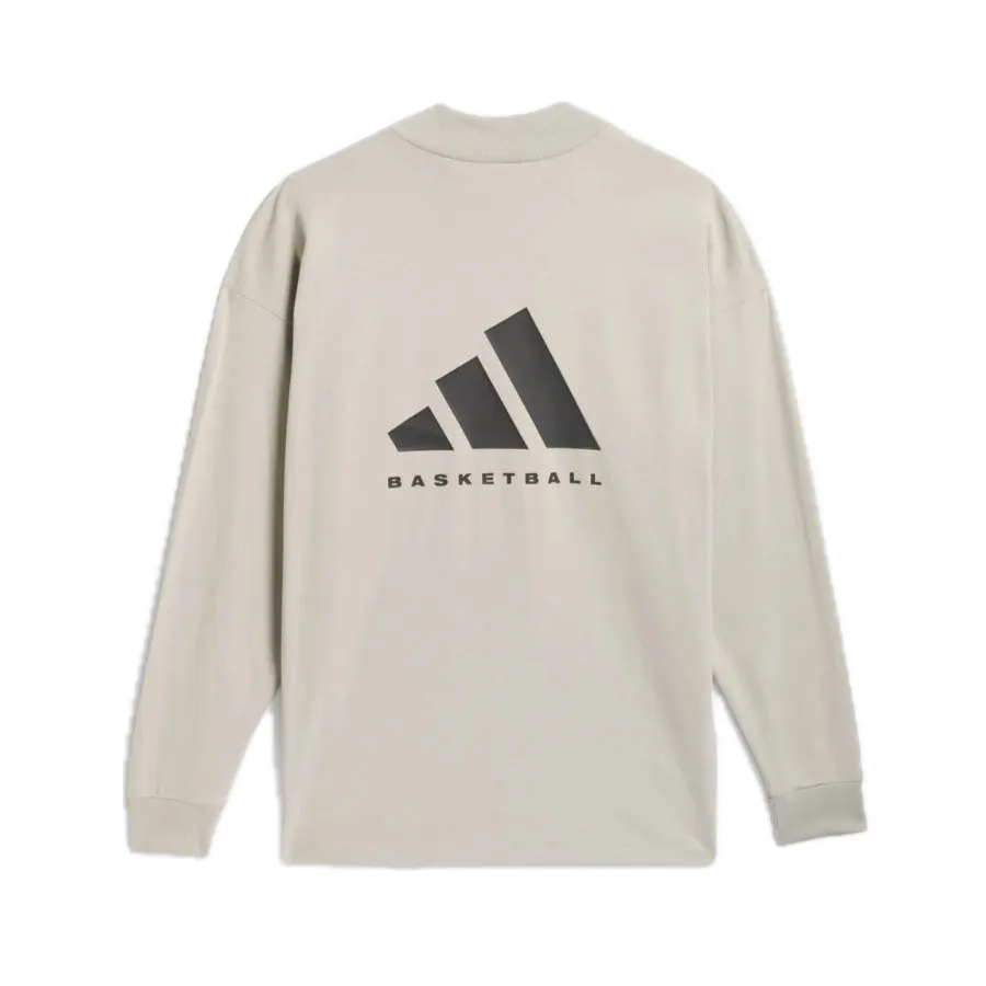 Adidas Basketball Tee Long Sleeve Sesame