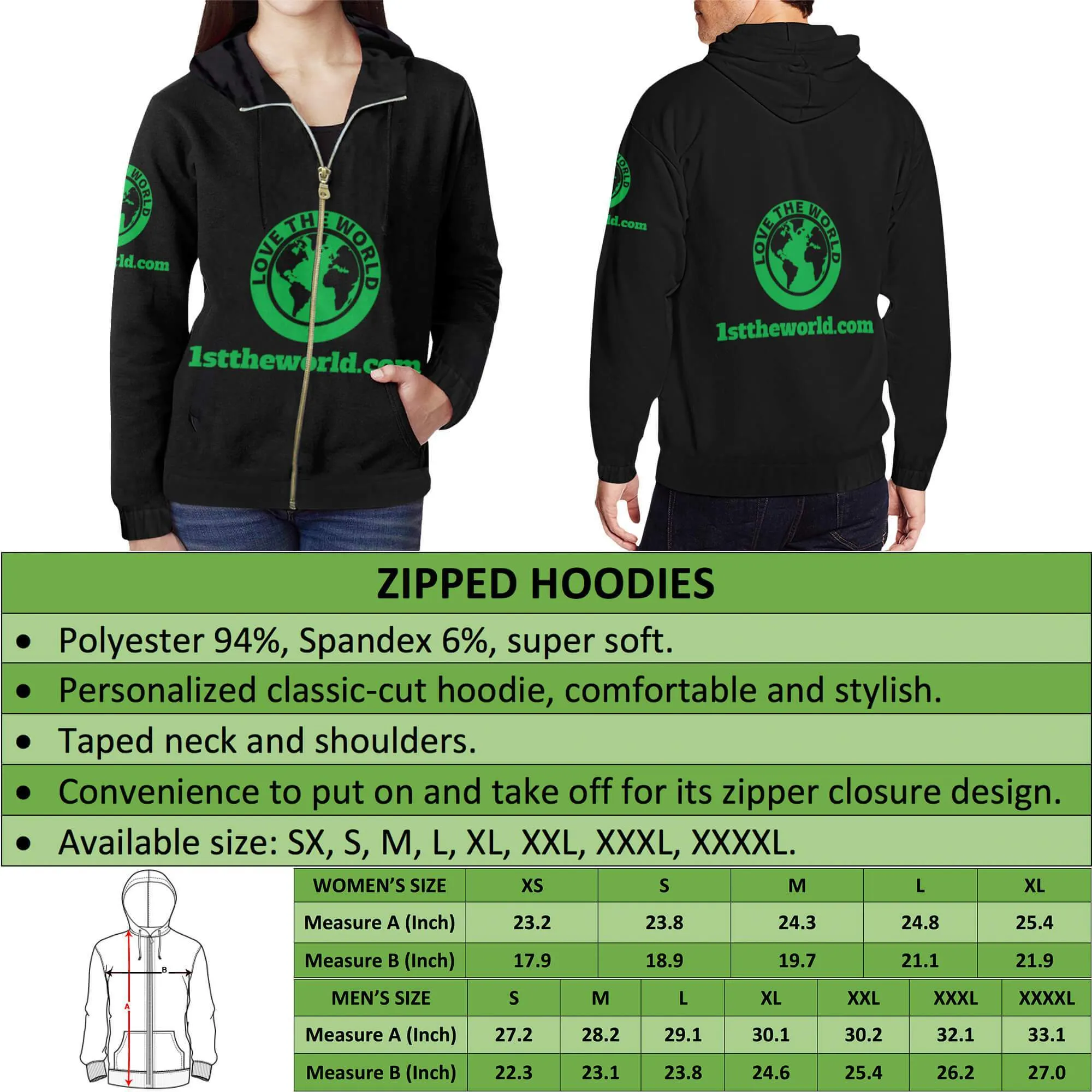 Albania Special Zipper Hoodie A7