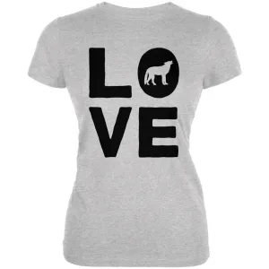 Autumn Wolf Love Juniors Soft T Shirt