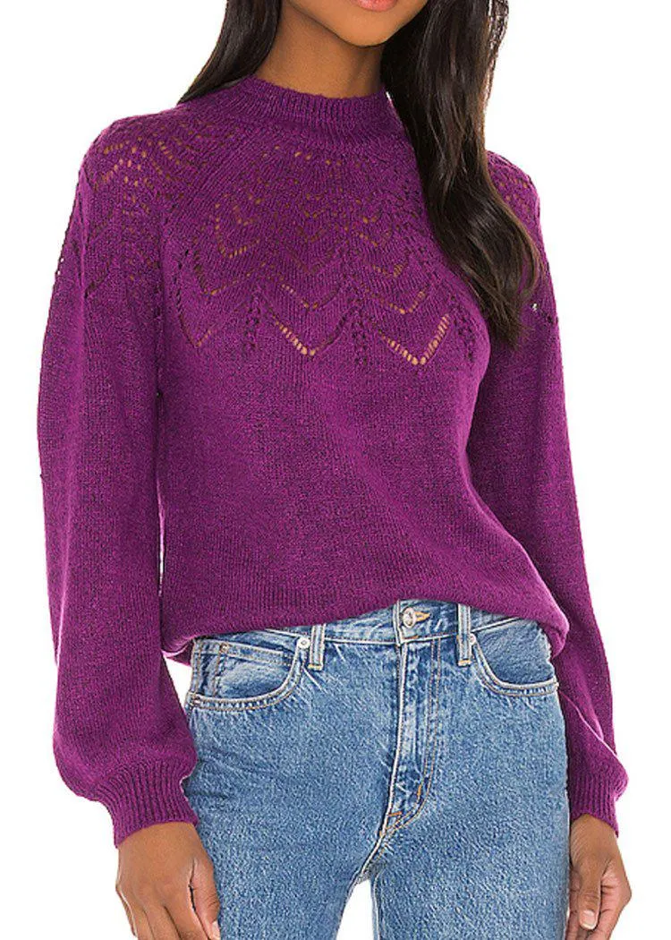 BB Dakota World Wide Web Sweater- Magenta