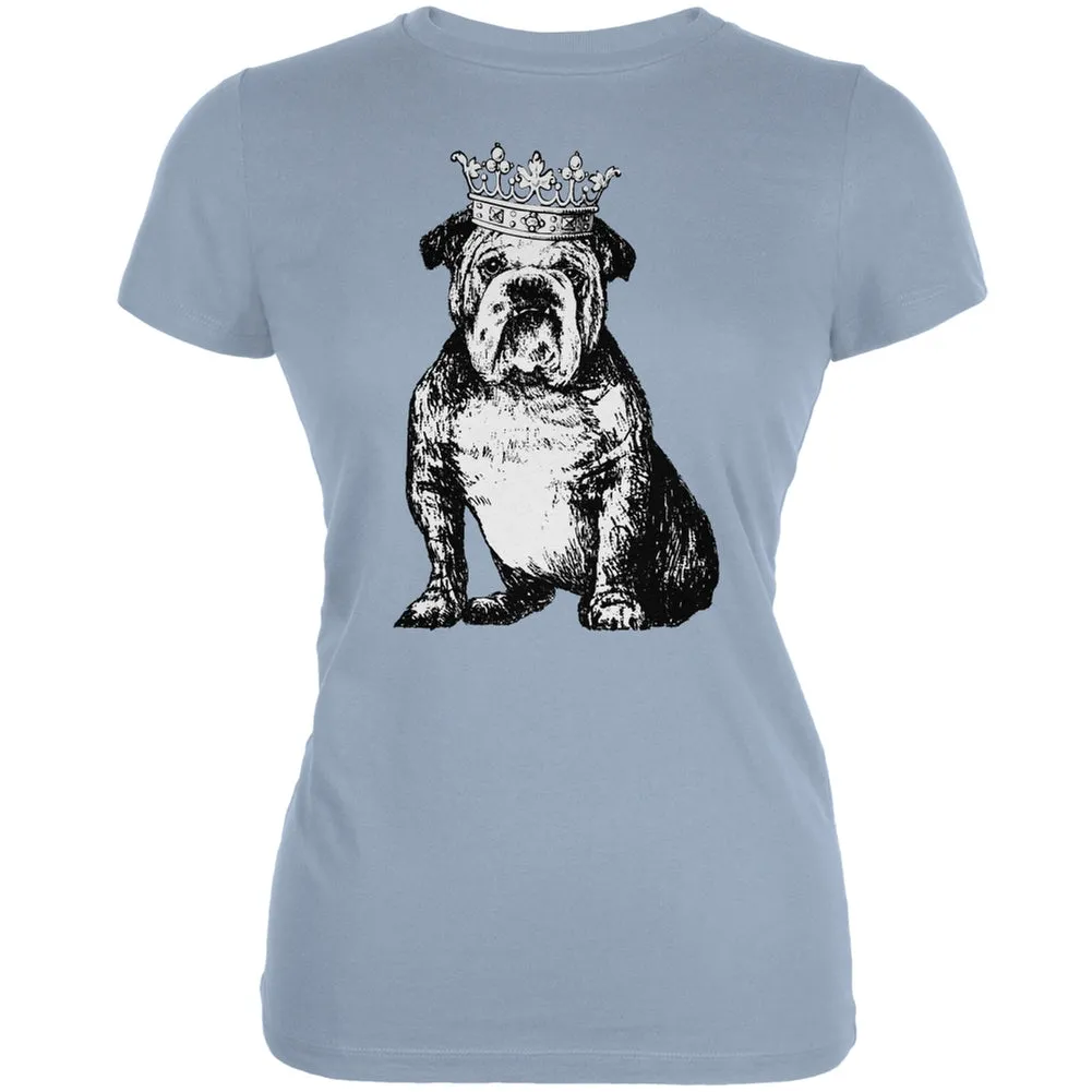 Bulldog Crown Light Blue Juniors Soft T-Shirt