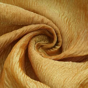 Dark Peach Solid Crushed Tissue Fabric