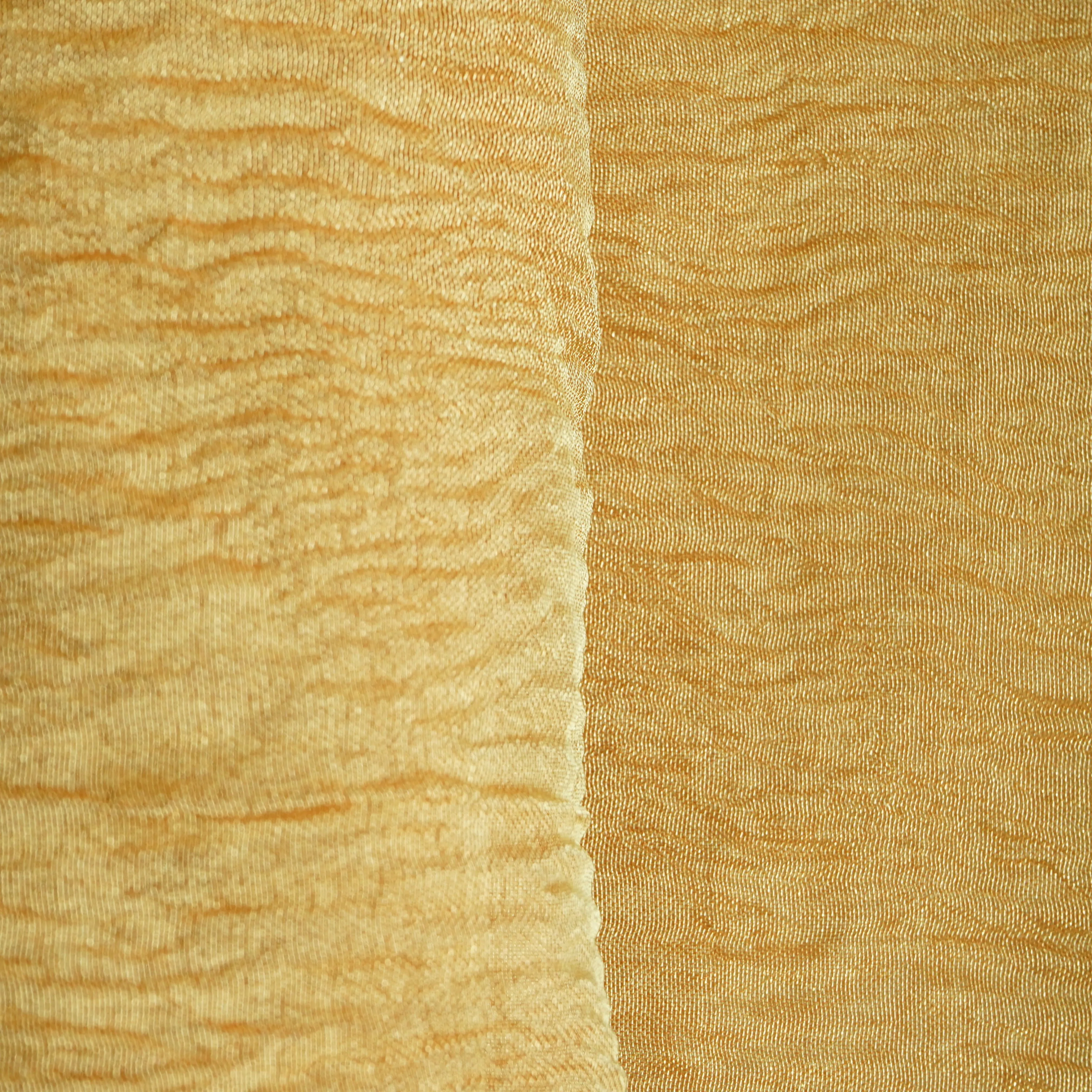 Dark Peach Solid Crushed Tissue Fabric