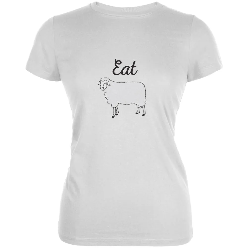 Eat Sheep White Juniors Soft T-Shirt