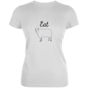 Eat Sheep White Juniors Soft T-Shirt