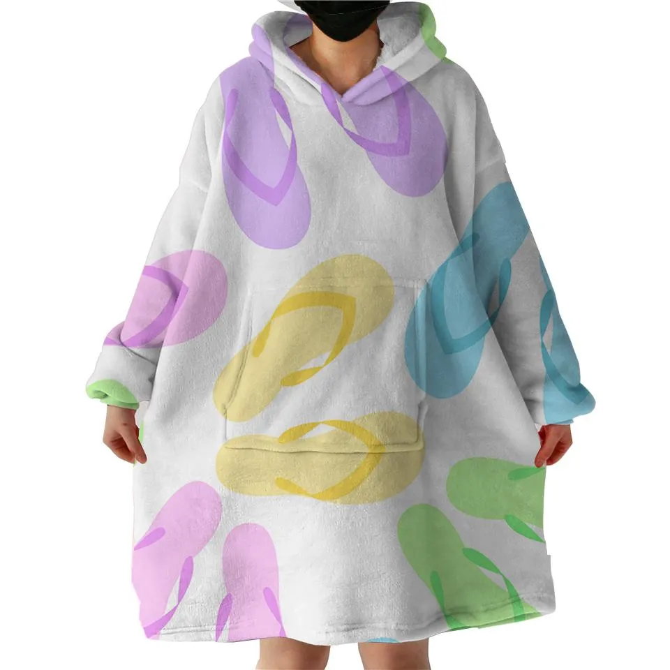 Flip Flops Galore Wearable Blanket Hoodie