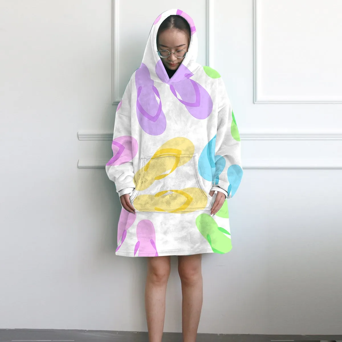 Flip Flops Galore Wearable Blanket Hoodie