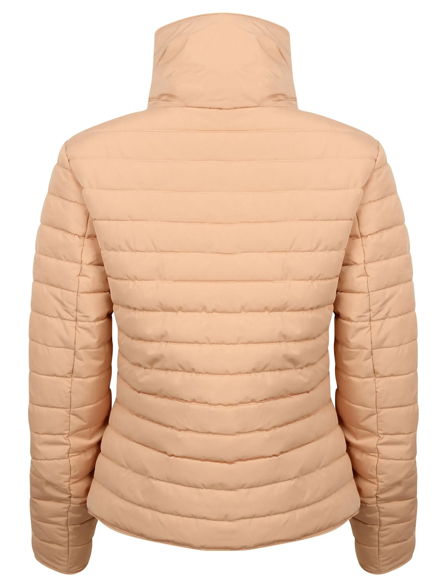 Honey Funnel Neck Quilted Jacket in Blush Pink - Tokyo Laundry