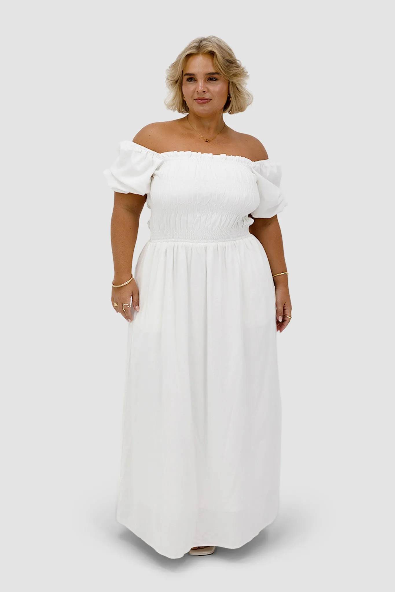 ISMAE MAXI DRESS WHITE