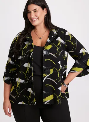 Joseph Ribkoff - Abstract High Neck Jacket