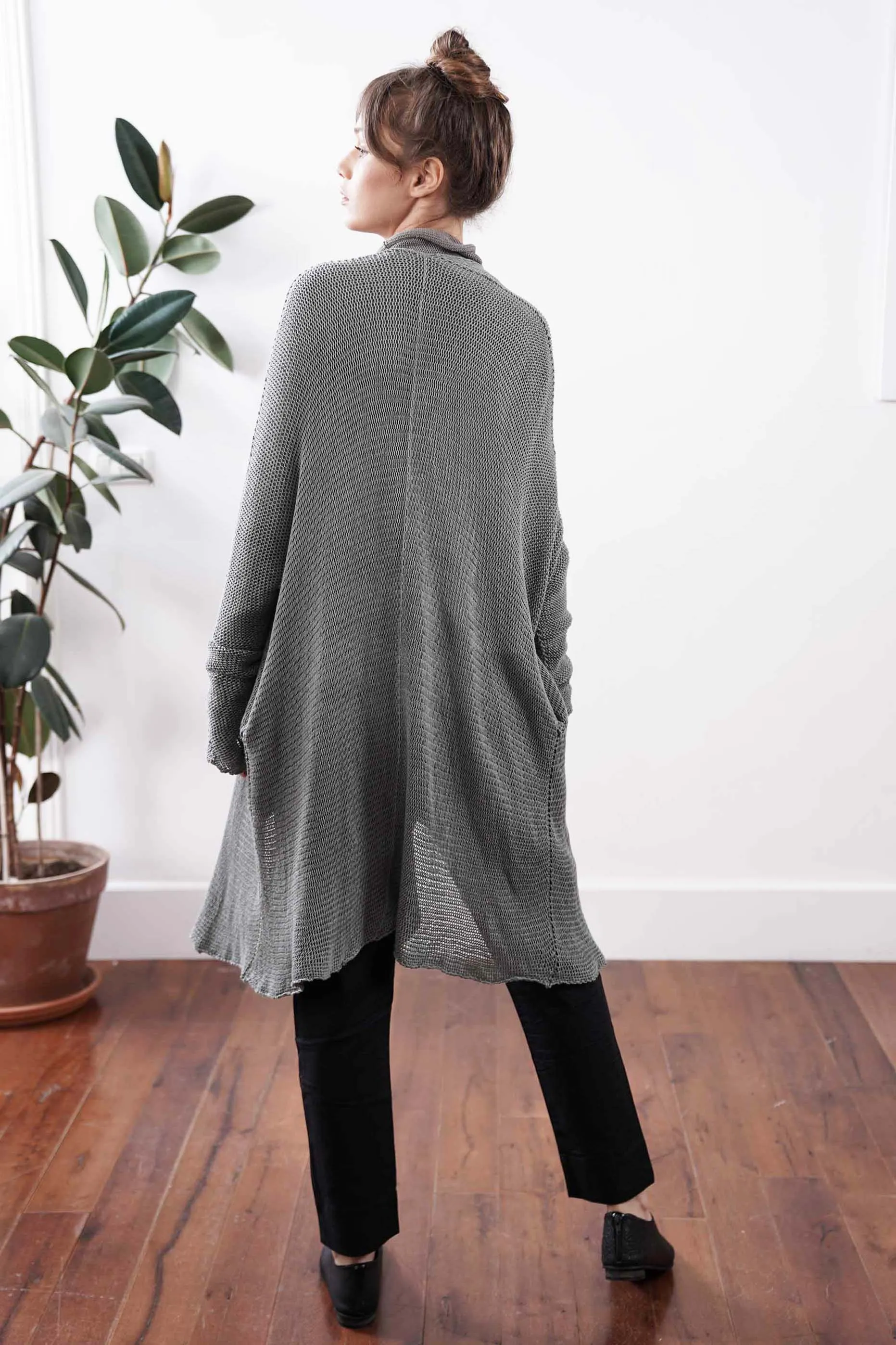 Long Beka Soy Cardigan - Fog Gray