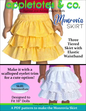 Monrovia Skirt 18 Inch Doll Sewing Pattern