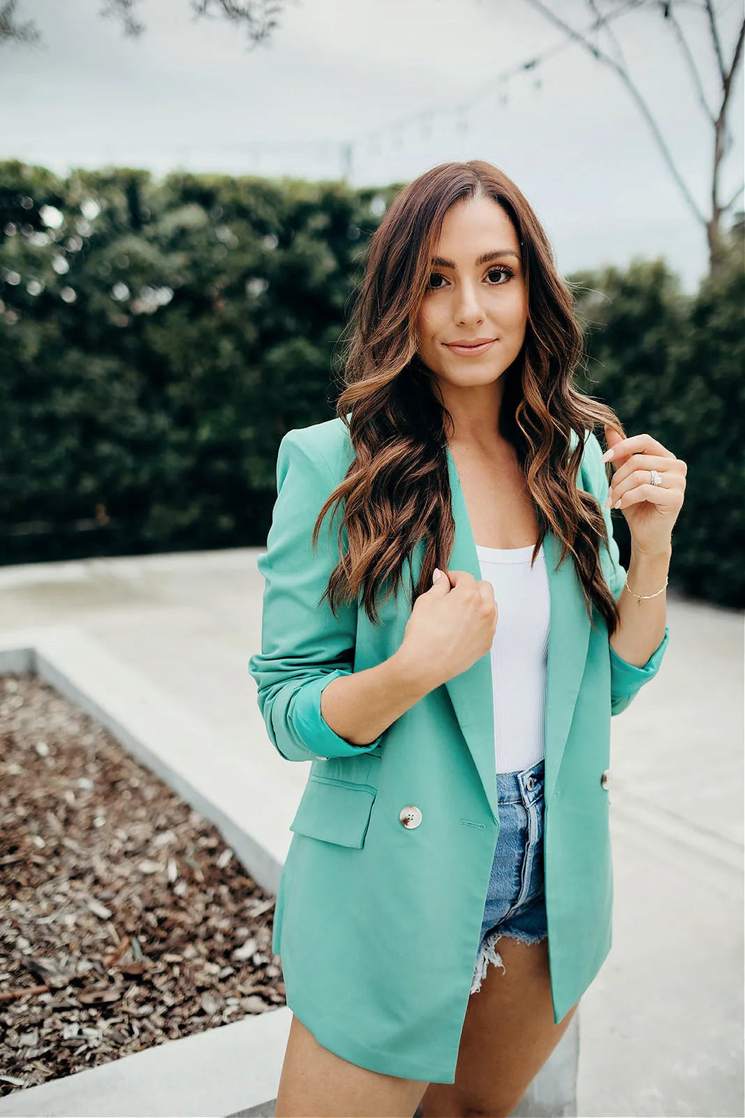 NEW!! Top Notch Boyfriend Blazer in Sea Green