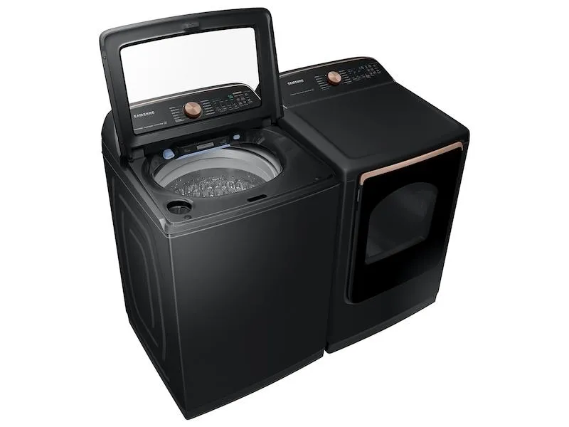 Samsung DVE55A7700V 7.4 cu. ft. Smart Electric Dryer with Steam Sanitize  in Brushed Black