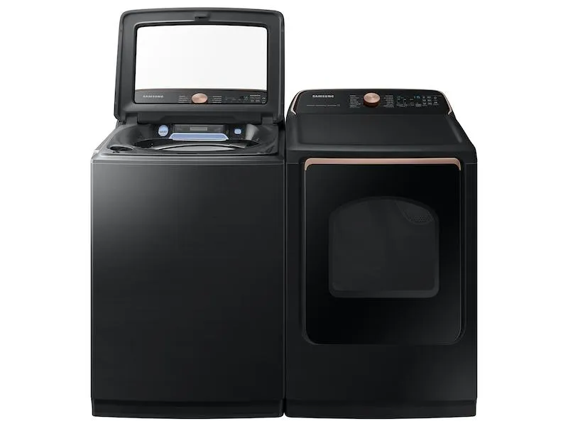 Samsung DVE55A7700V 7.4 cu. ft. Smart Electric Dryer with Steam Sanitize  in Brushed Black