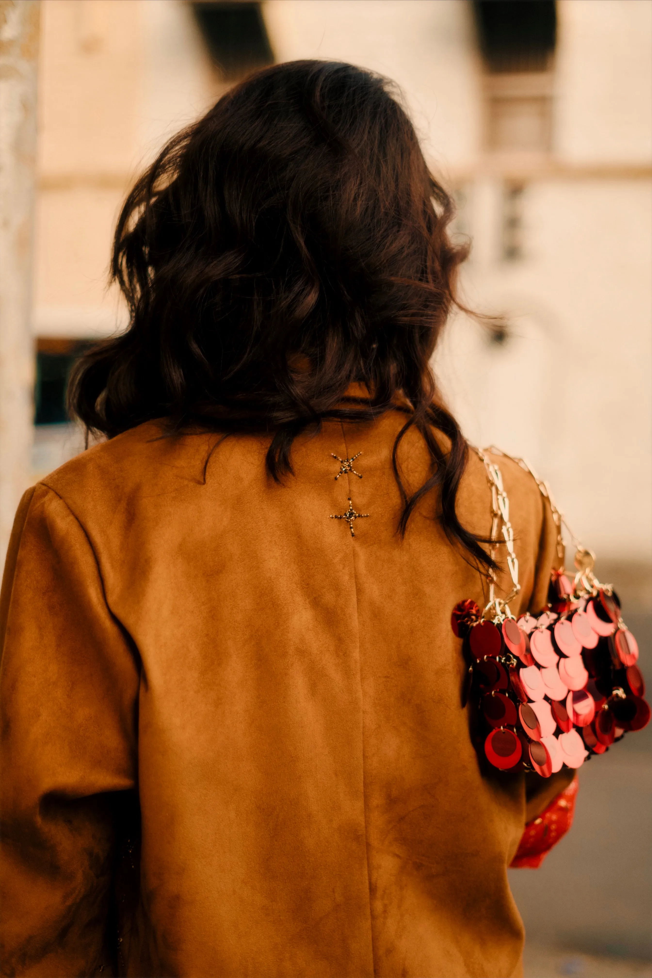 Tanned Oversized Statement Blazer