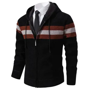 Thick Fleece Warm Slim Casual Hooded Casual Cardigans Sweaters Winter Knitwear Cardigans Hoodies Coats