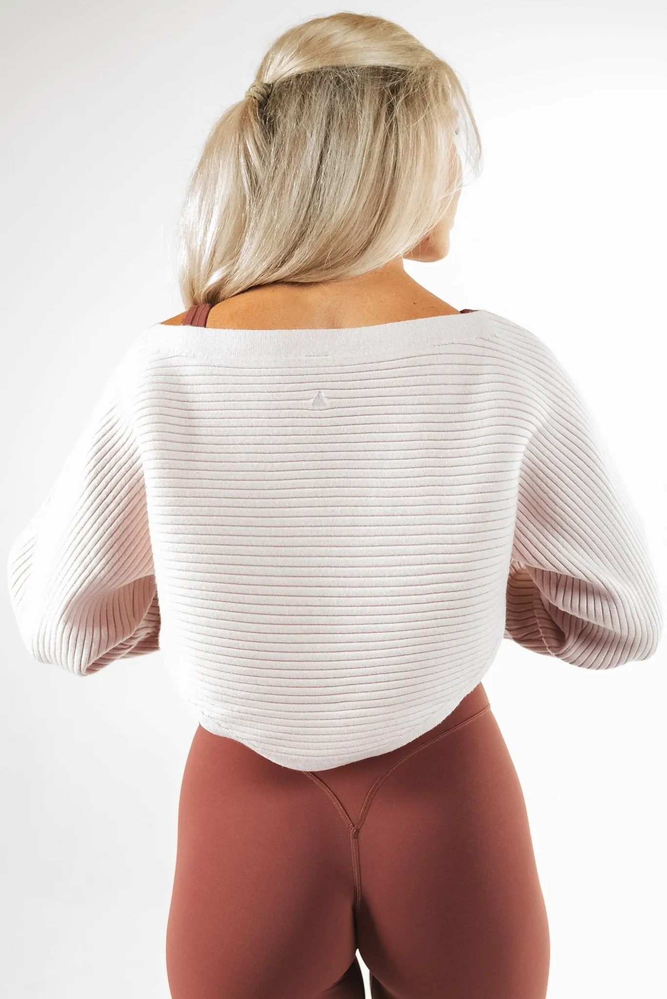 Vitality Ember Crop Sweater - Pearl