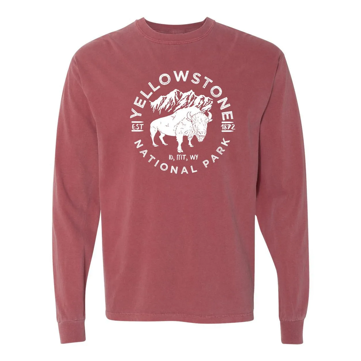 Yellowstone National Park Comfort Colors Long Sleeve T Shirt