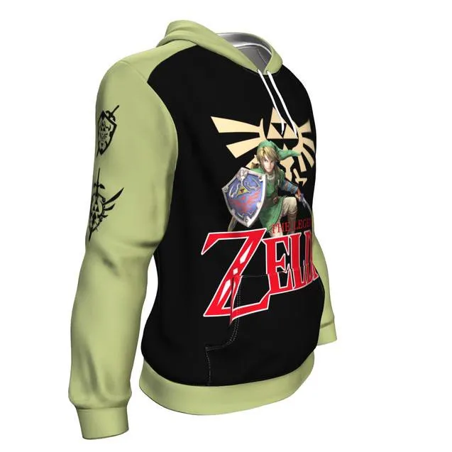 Zelda All Over Print Pullover Hoodie